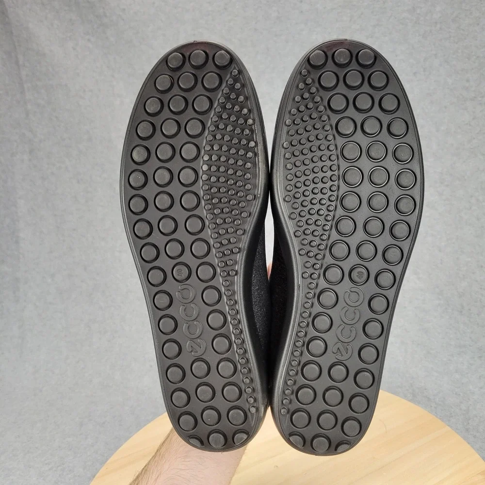 ECCO Soft 7 Gore Tex Slip On Sneakers Charcoal Grey Leather Waterproof Womens 40